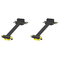 Controller Cards Jojomino PCIe 1X Extension Cable 2pcs 90 Degree
