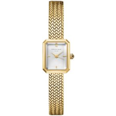 Rosefield Mini's Octagon Watch with Silver Sunray Dial Gold IP Mesh
