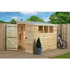 Empire Empire 3000 Pent 8 x 6 ft Tongue and Groove Wooden Pent Garden Shed (Building Area )