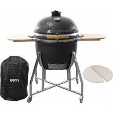 Boss Grill Boss Grill King Egg 27 Inch Ceramic Kamado Style Charcoal Smoker BBQ Grill