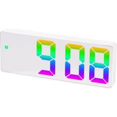 LED Klocka Elektronisk Digital Väckarklocka Färgglad 12/24H