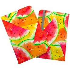 Red Passport Covers Warren Reed Designer Melon Print Passport Cover - Red