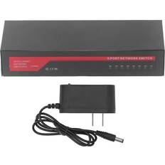 Neoglint 8 Port Gigabit PoE Switch Sturdy Metal Fanless Plug and Play Wall Mount Ethernet Splitter