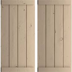 Windows Ekena Millwork Rustic Four Board 22 W x 82 H Faux Wood Shutters Timber Window Shutter