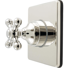 Mixing Valves Kingston Brass Restoration Single-Handle Six-Way Diverter Valve with Square Trim Kit Polished Nickel 4.31 In L X 3.94 In W X 4.31 In H