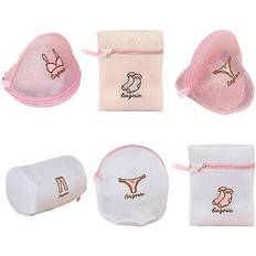 Washing Bags Haven zippered socks washing bag white pink