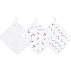 Pack of 3 Essential Cotton Muslin Washcloth Elephant Circus