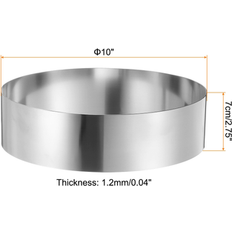 Pastry Rings Unique Bargains Round Cake Stainless Steel Mousse Dessert Ring 10 x 2.75 Inch Pastry Ring