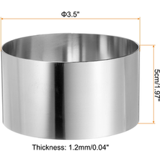Pastry Rings Unique Bargains Round Cake Stainless Steel Mousse Dessert Ring 3.5 x 2 Inch Pastry Ring