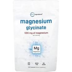 Micro Ingredients Magnesium Glycine 500mg 240 Capsules