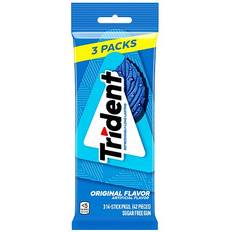 Chewing Gums Trident Trident Chewing Gum Original 3 Packs of 14 Regular Size Pieces 42 Total Pieces