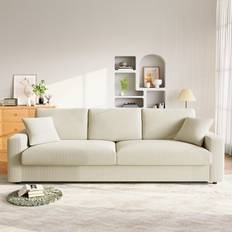 Fairmont Park Modern 256cm Corduroy Wide Armrest Sofa