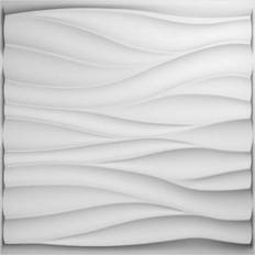 Wall & Chair Rail Mouldings Ekena Millwork Decorative 3D Wall Panel 19-5/8 in x 19-5/8 in Exterior PVC White