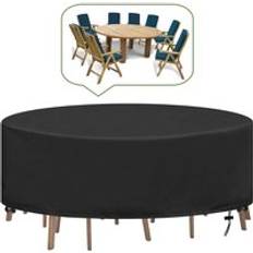 Aiperq Round Garden Table Cover Waterproof Anti-UV Oxford Ø230 x 100 cm