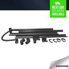Gutter FloPlast Black Half Shed Pack Round Miniflo Water Butt Guttering 14 pcs
