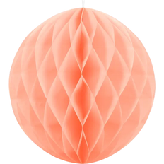 Papir Honeycombbolde PartyDeco Honeycomb Fersken 40 cm Light Peach