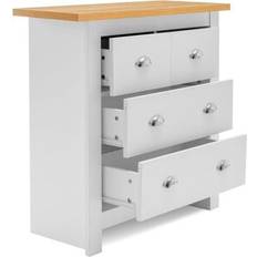 Kosy Koala 4-Drawer for Bedroom Light Wood Top White Dresser Storage Cabinet Chest of Drawer