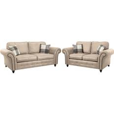 Three Posts Bodnar 2 Piece Set Beige Sofa