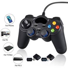 Game Controllers Maxpower Black1 For Android Phone Wired USB Gamepad For PS3 Joystick Console Controle