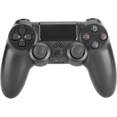 MTP Products Trådlös Spelkontroll Gamepad för PS4 Speljoystick med Högtalare och Stereoheadsetuttag Svart