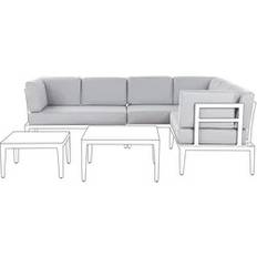 Coperture per mobili da giardino Beliani Set Di Copricuscini Per Esterni Rima III Grigio Chiaro