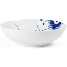 Mega riflet Royal Copenhagen Blå Mega Riflet Skål 110 cl Hvid Serveringsskål 21cm 1.1L