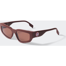 Women Sunglasses Canada Goose Faroe Sunglasses - Matte Burgundy/Light Brown