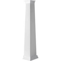 Columns Ekena Millwork Craftsman Classic Square Tapered Smooth Column Prairie Capital Base