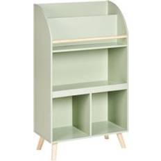 Dinosaurs Storage Beliani 3 Tier Bookshelf Bookcase Kids Room Pine Wooden Legs Light Green Liloet