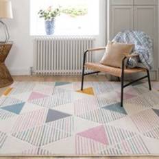 Topaz Pastel Pentagon Living Room Rug 80cm x 150cm Multicolour