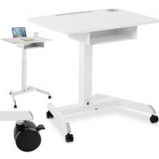 Laptopställ Hpa Justerbart Fällbart Bärbar Stativbord Med Hylla 80 x 56 cm 760 - 1130 mm