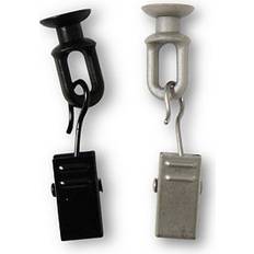 Mounts & Hooks for Curtains Rod Desyne 24-pk Sliders and Clips with Hooks One Size Silver