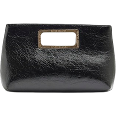 River Island Womens Black Metal Handle Clutch Bag - Black