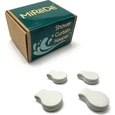 MiReDe Magnetisk Duschdraperihållare 4-pack Vit