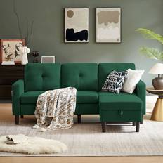 Jarenie 79.14 L Shaped with Storage Bags Sofa 79.1" 3 Seater