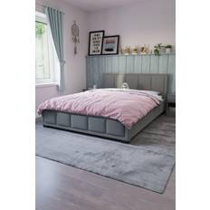 Home Discount Vanita Bed Frame Linen Fabric Storage - Light Grey - King 160x216cm
