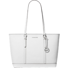Michael Kors Jet Set Travel Large Saffiano Leather Tote Bag - White