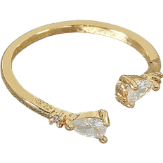 Shein Cubic Zirconia Decor Cuff Ring