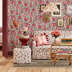 Cath Kidston Strawberry Garden Rose Floral Wallpaper