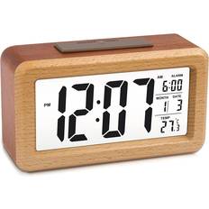 Mains Alarm Clocks Tlily CNNOTEPAD Wooden Large LED Digital Alarm Clock