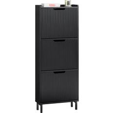 Furniture Latitude Run 3 Flip-Drawers Cabinet Shoe Shoe Storage Cupboard Organizer White 6 Shoe Rack