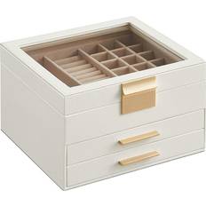Gold Jewellery Boxes Canora Grey Jewellery Box - Gold/White