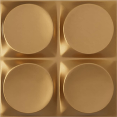Wall & Chair Rail Mouldings Ekena Millwork Embossed Bright Coat Gold PVC Wall Panel 11-7/8 in x 11-7/8 in 12-Pack