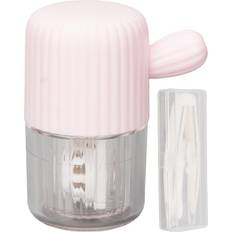 Goolrc Contact Lens Cleaner Box Portable Manual Washing Mini Contact Lens Cleaning Case Pink