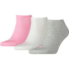 Puma Rosa Strumpor Puma 3-Pack Sneaker Socks - Pink/Grey