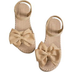 Synthetic Leather Sandals Shein Summer Brown Fashion Butterfly Floral Sandals - Brown