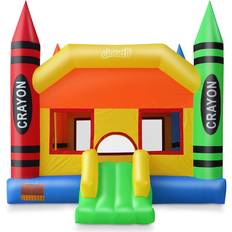 Bouncy Castles Cloud 9 The Crayon Bounce House with Slide Multicolor Multicolor