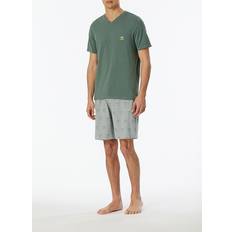 Gröna - Herr Pyjamasar Schiesser 95-5 Short Pyjama V-neck - Khaki
