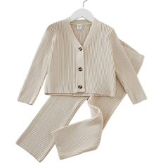 Polyamide Övriga sets Shein Young Girl Texture Autumn/Winter Short Top & Sweater