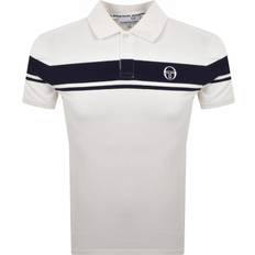 Young Line Polo Shirt - Gardenia/Maritime Blue